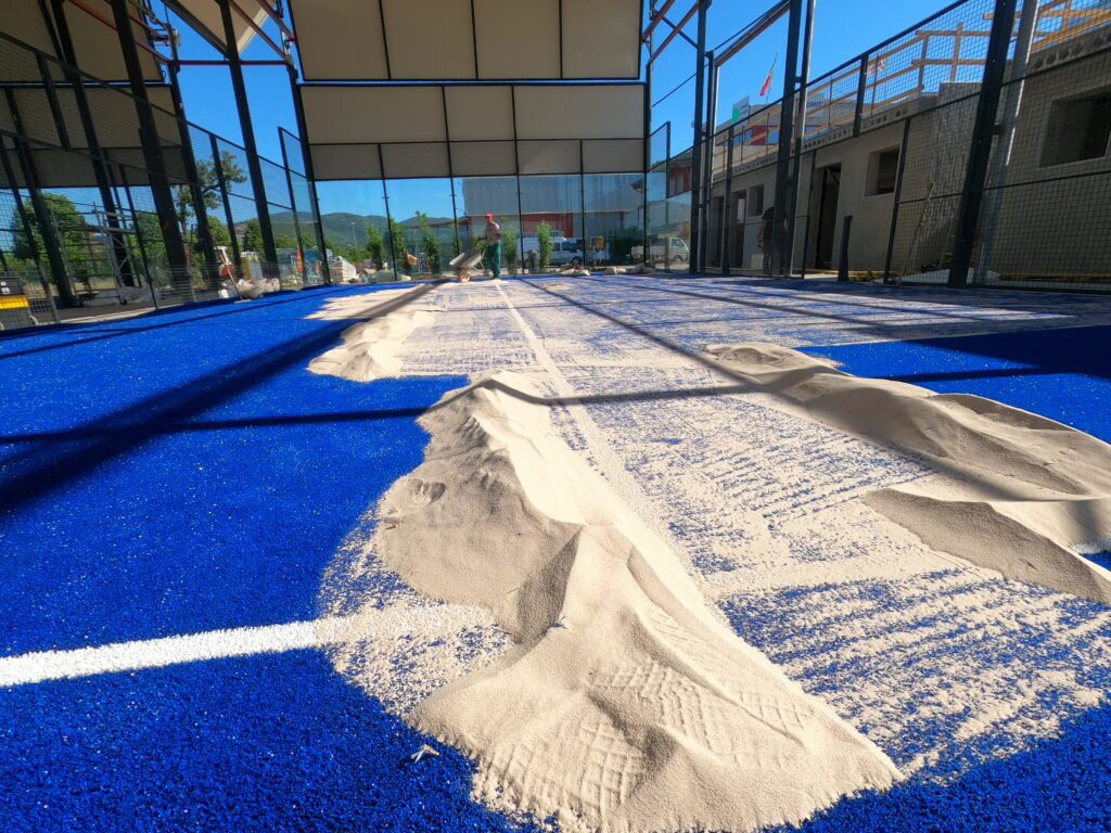 sabbia campo padel